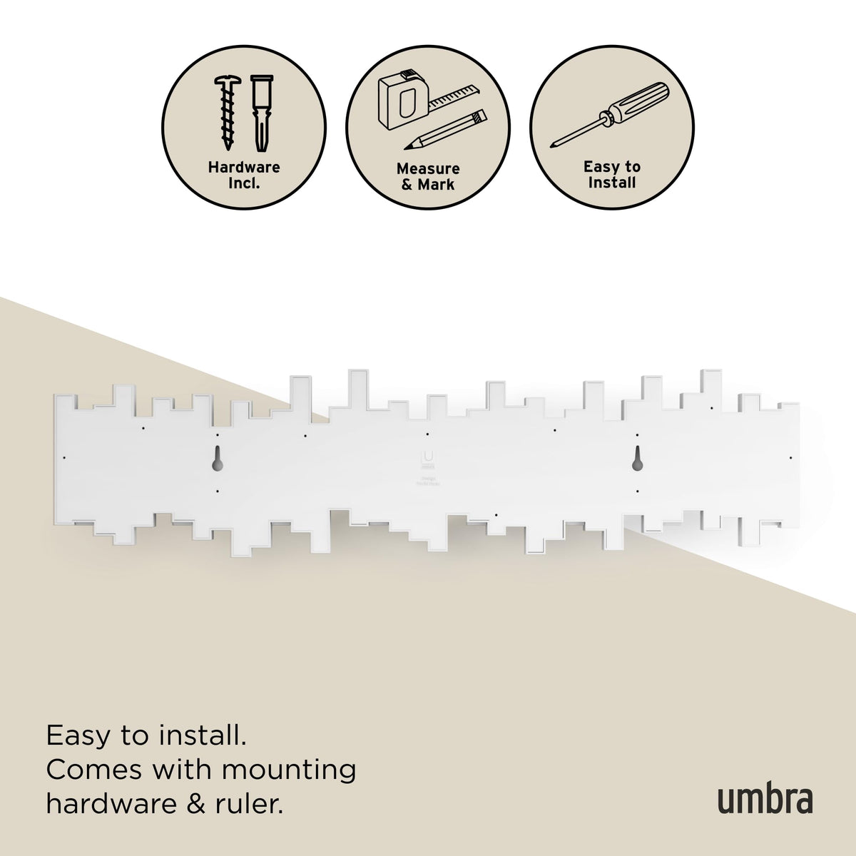 Umbra Sticks durable recycled plastic construction supports daily use.