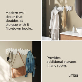 Umbra Sticks entryway organization keeps jackets within easy reach.