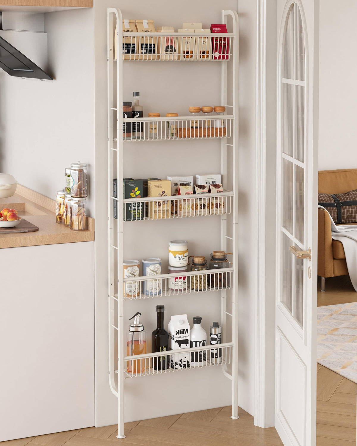 UMDONX Versatile storage rack; perfect for laundry rooms, dorms, and small apartments.
