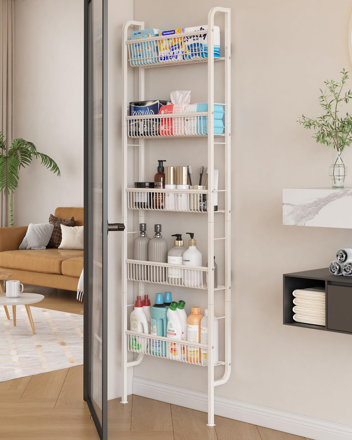 UMDONX Minimalist design; blends with any decor in bathroom or kitchen.