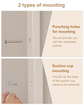 UMDONX Two-installation option; attach with adhesive pads or screws for flexible mounting.
