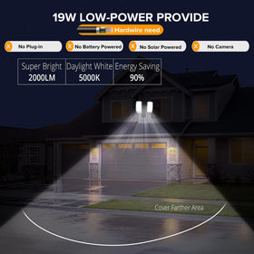 UME 19W flood light two heads adjustable for wide coverage.