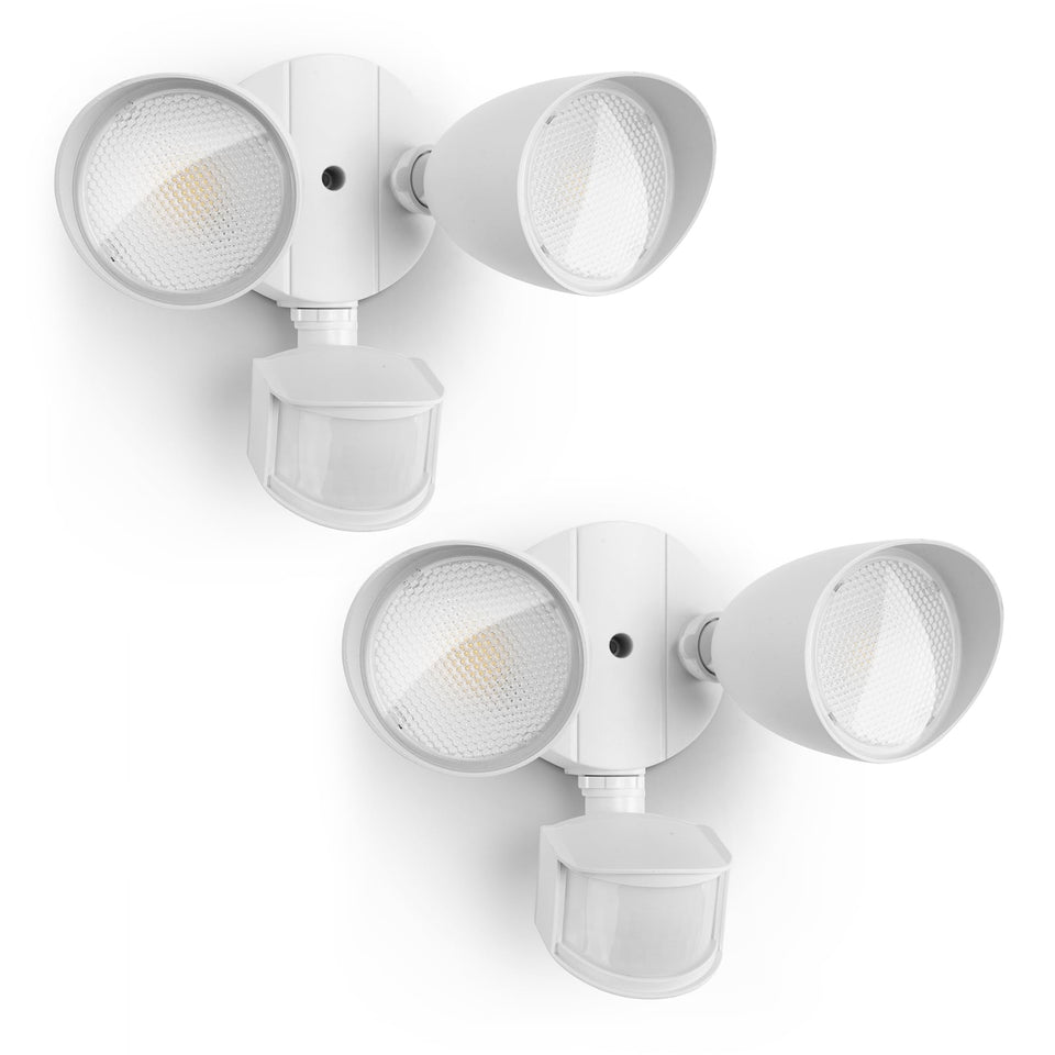 UME 2-pack LED security lights illuminate the porch with motion sensing for better visibility