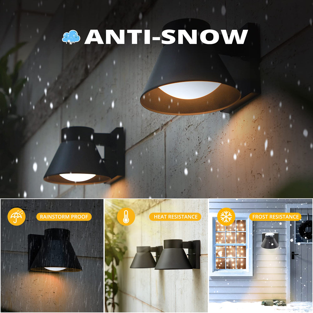 UME anti-rust finish on outdoor wall light for longevity