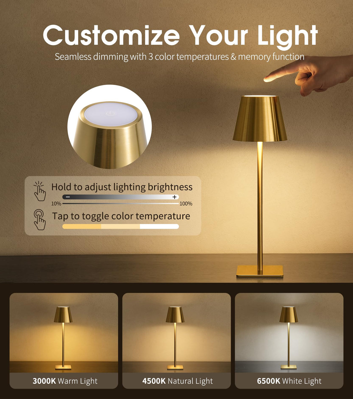 UME frosted shade softens light to reduce desk glare