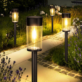 UME solar pathway light with warm 3000K glow for garden paths.