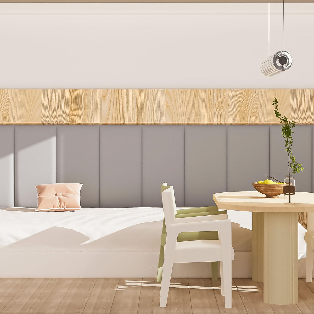 Versatile headboard panels for bedroom or living room decor