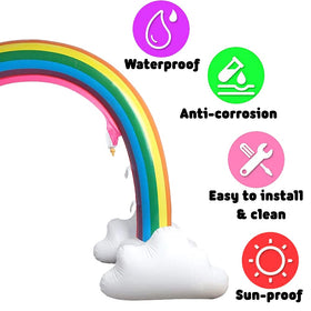 UMEELR hose connection enables easy water flow from the arch