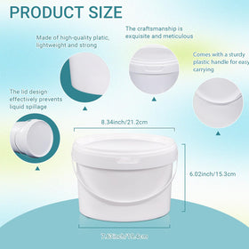 UMETASS close-up of lid on white plastic bucket showing airtight seal