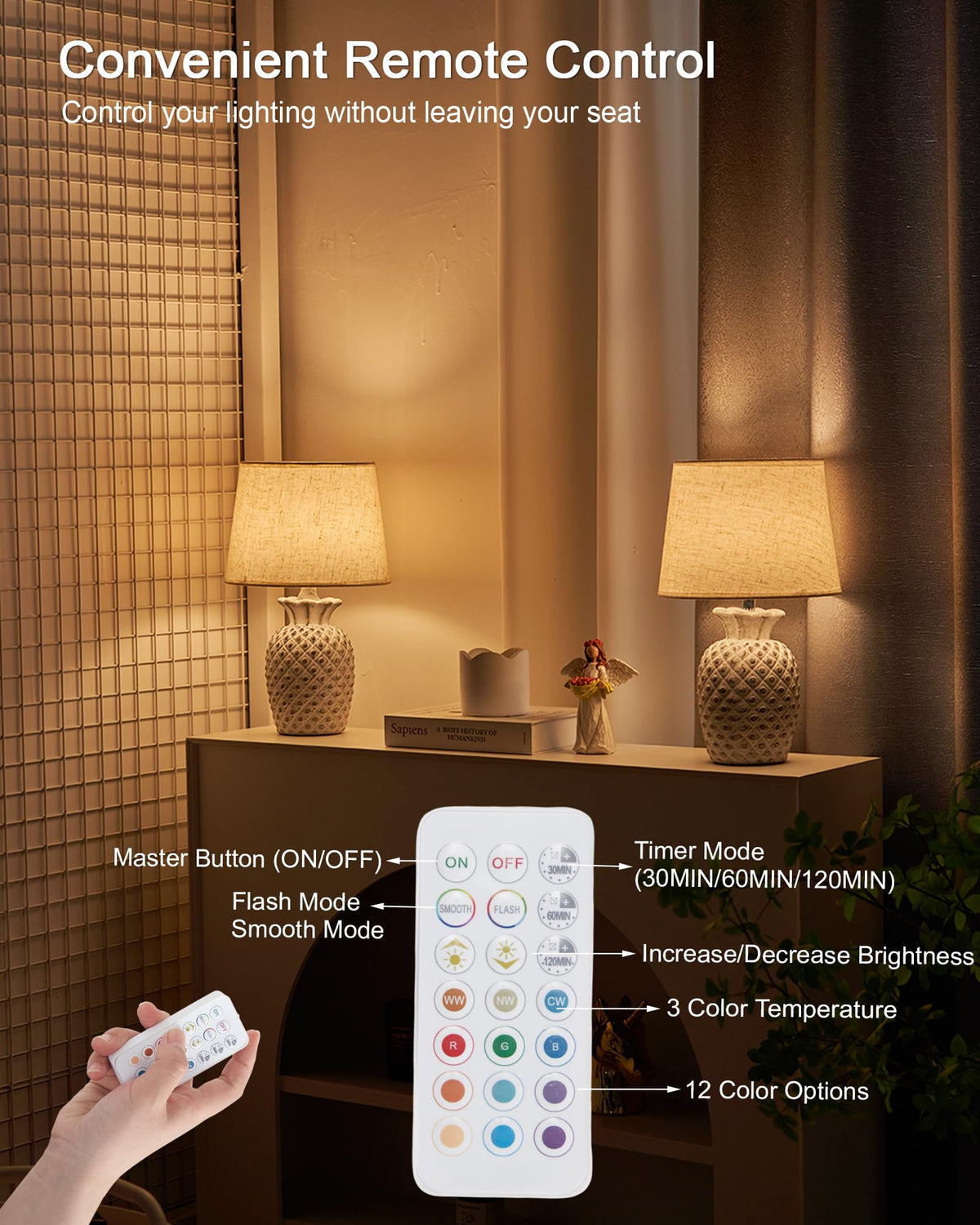 UMEXUS cordless use ideal for bedrooms living rooms and dorms