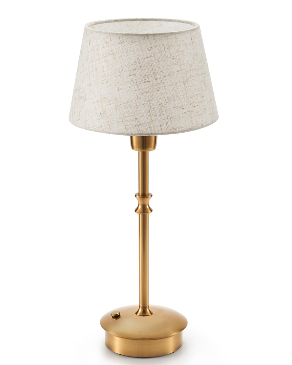 UMEXUS cordless lamp with fabric shade for versatile spaces