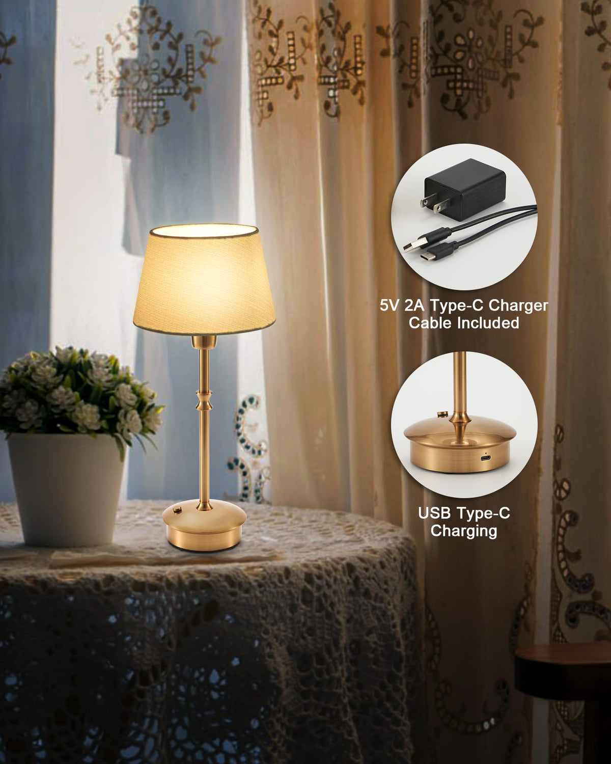 UMEXUS portable design fits cozy corners or patio spaces without cords.