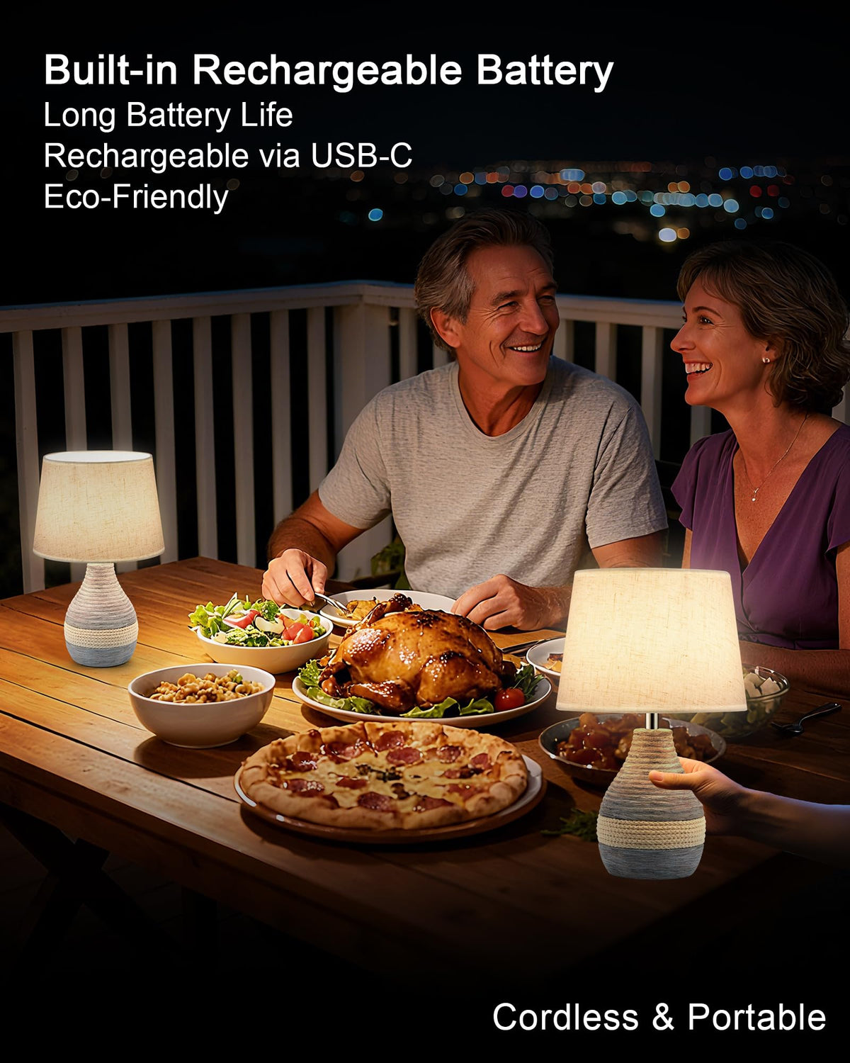 UMEXUS remote-control operation for easy brightness, color, and timer adjustments.