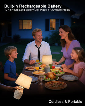 UMEXUS remote control for table lamp showing easy on-off and timer functions