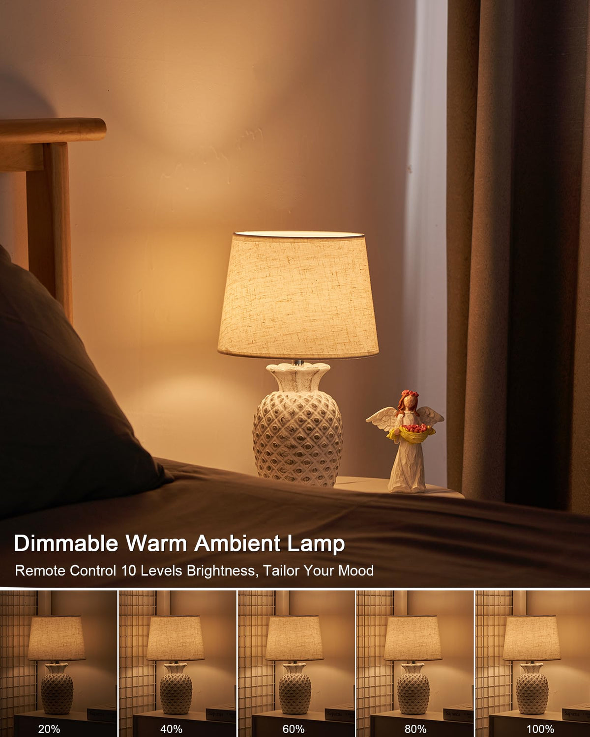 UMEXUS soft glow LED light for relaxing bedside ambience
