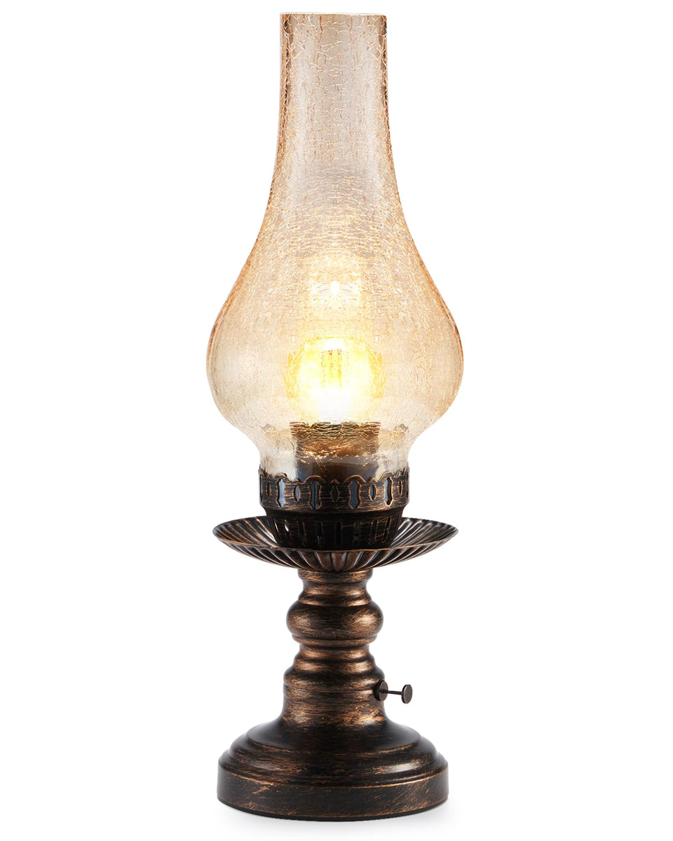 UMEXUS Vintage Rechargeable Lamp full view shows cordless versatility for any room.