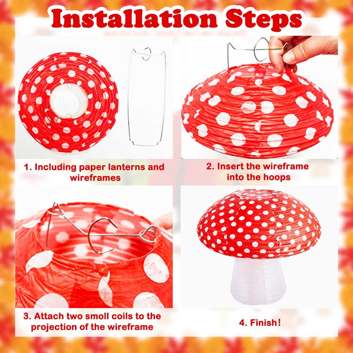 Umgozrz mushroom lantern 12in medium 2 adds layered visual interest