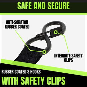 UMIRO quick release ratchet strap in black green