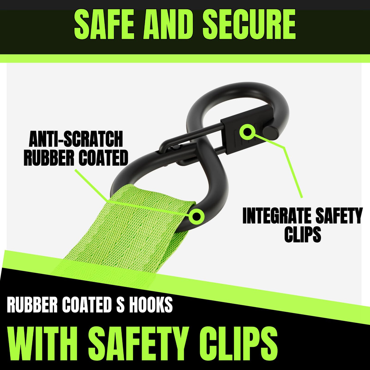 UMIRO ratchet strap securing motorcycle on trailer ensures stable transport.