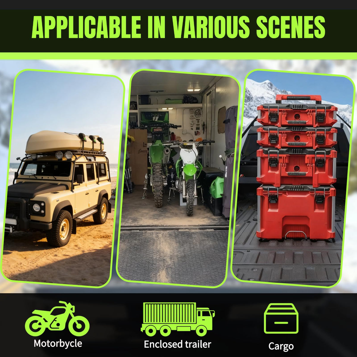 UMIRO strap on truck bed demonstrates secure cargo for transit.