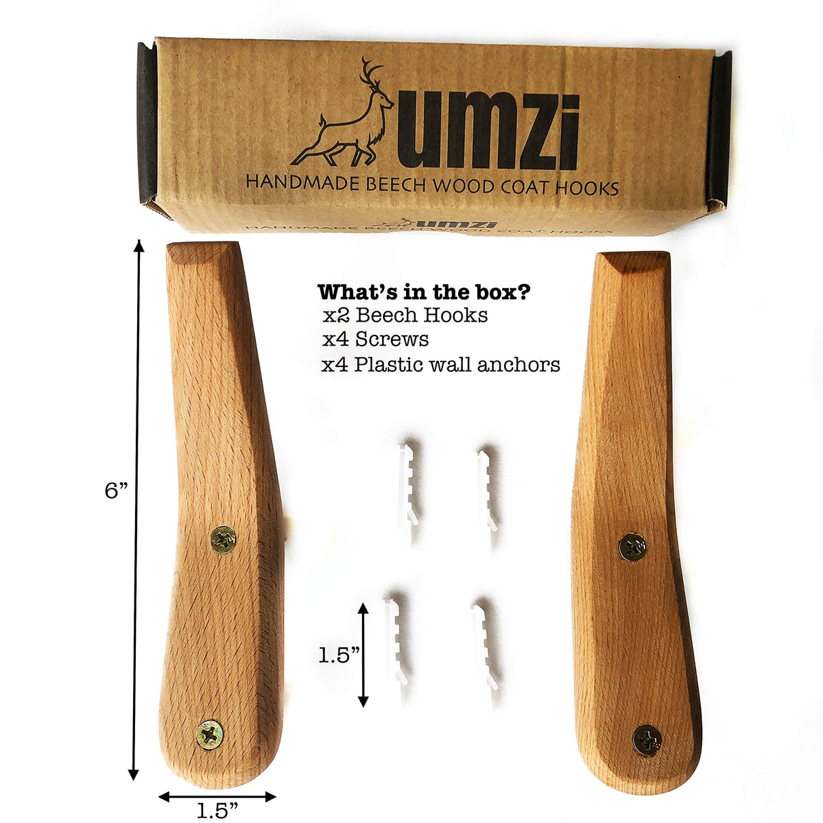 UMZi hat hook with minimalist rustic design for entryways.