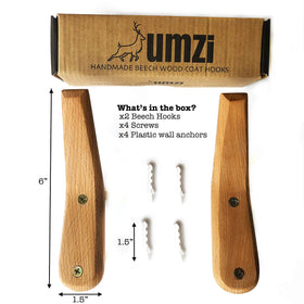 UMZi hat hook with minimalist rustic design for entryways.