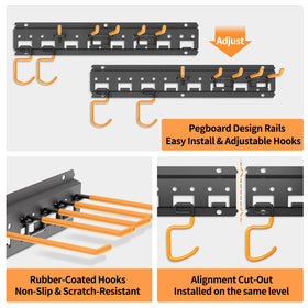 Unaikoo 48-inch pegboard system enables flexible hook placement