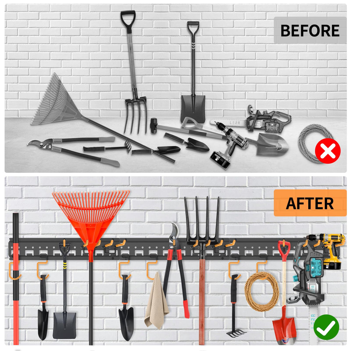 Unaikoo heavy-duty alloy steel construction for durable garage storage