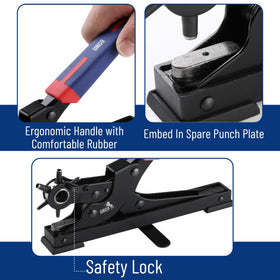 UNCO sturdy desktop base providing stability during punching