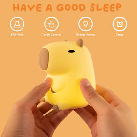 UNEEDE capybara night light soft silicone texture ideal for nursery