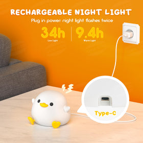 UNEEDE duck night light makes a charming nursery or room gift.