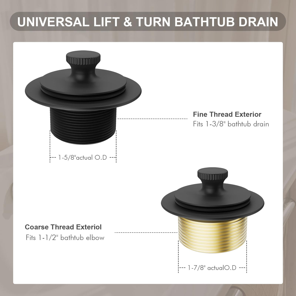Uni-Green brass lift and turn drain shows easy operation