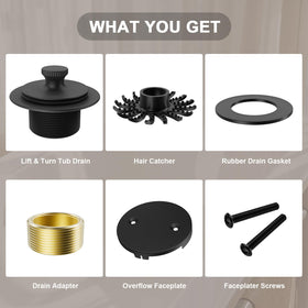 Uni-Green satin brass drain kit resists rust and wear