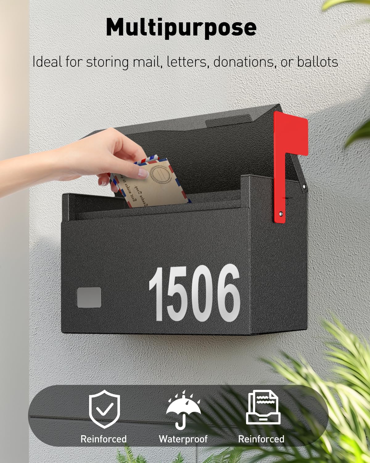 Uniclife flag and address number kit for outgoing mail and fast deliveries