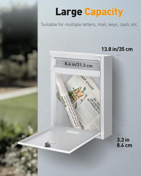 Uniclife front clear window for quick mail visibility