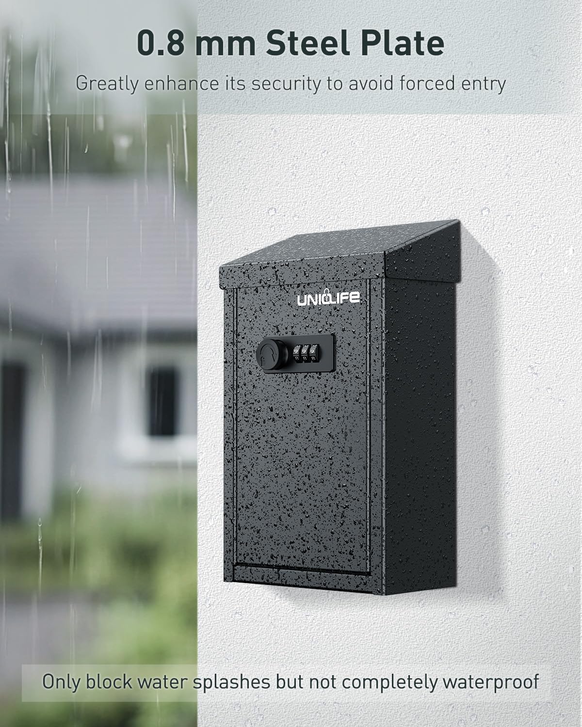 Uniclife key drop box 3-digit lock ensures controlled access