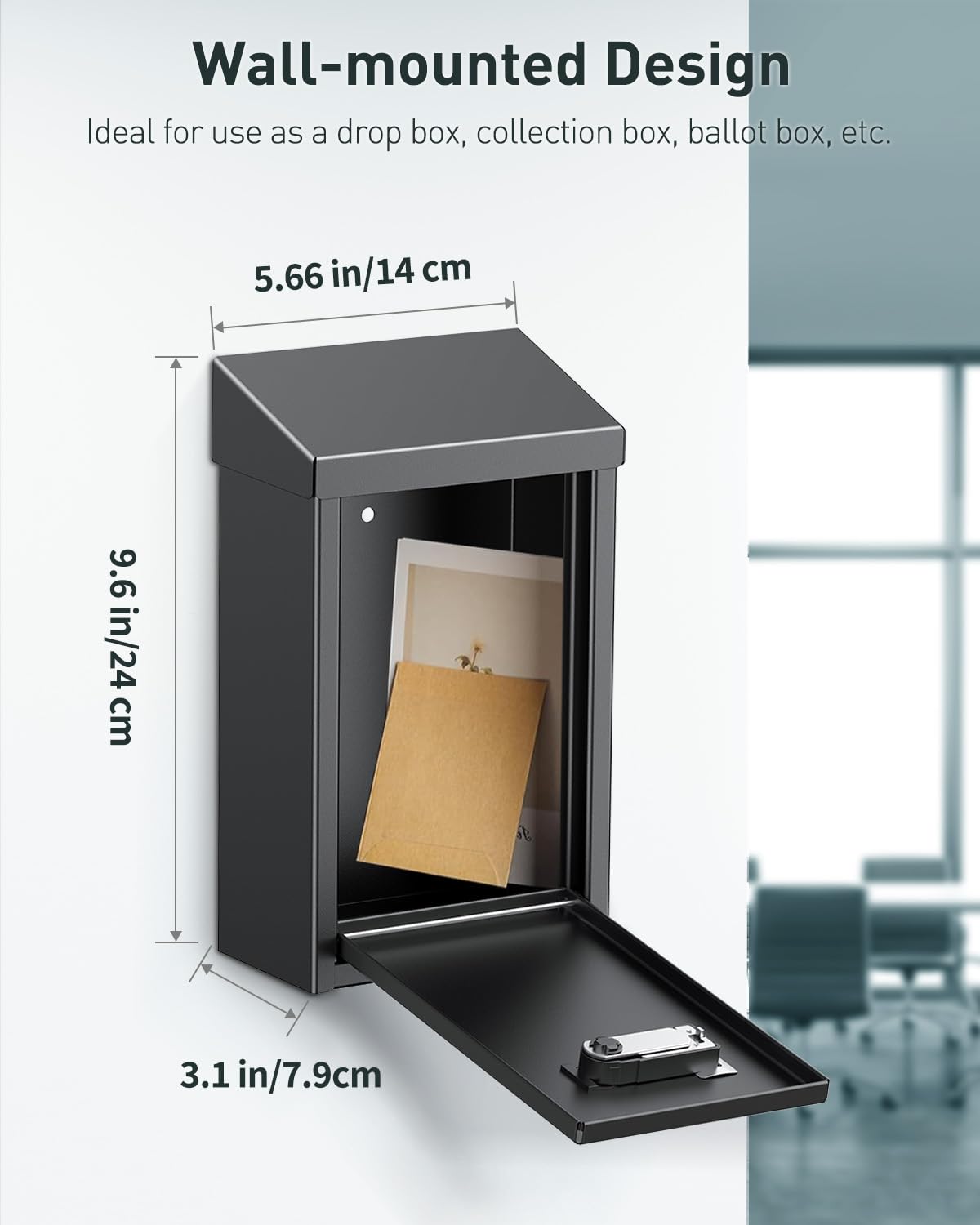 Uniclife key drop box wall-mounted design saves space and adds security