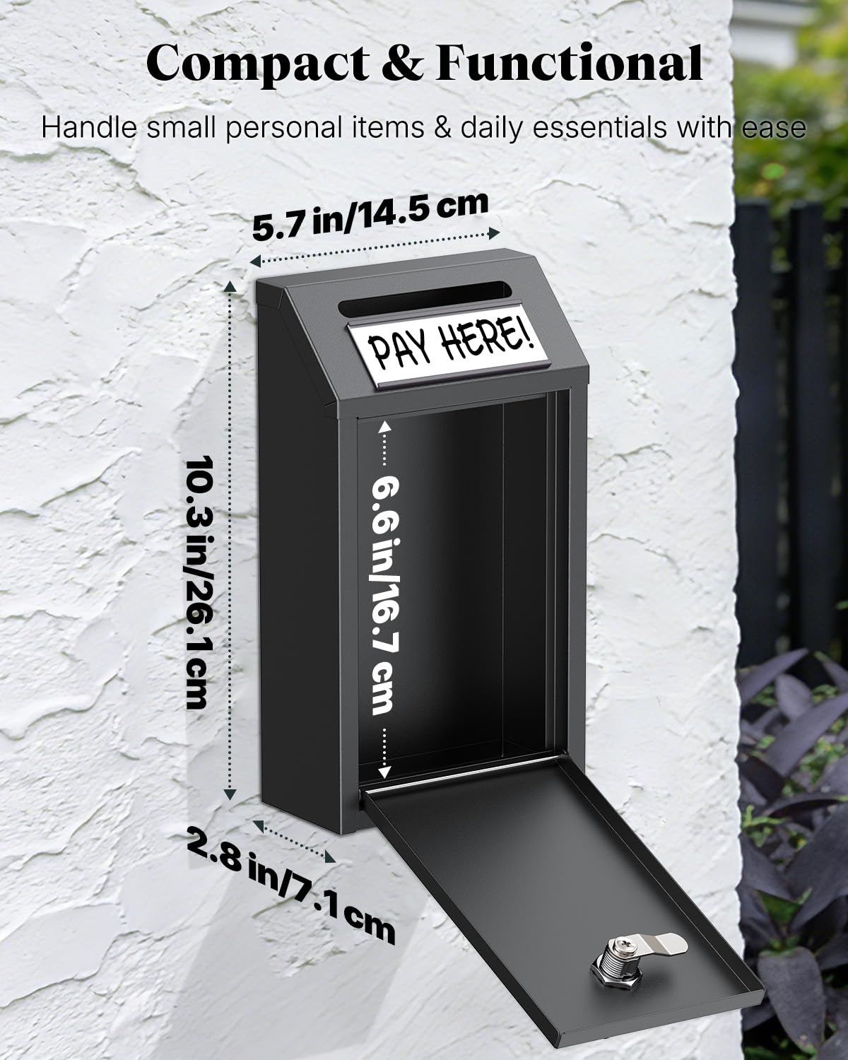 Uniclife locking mailbox top slot enables easy drop-off with secure access.