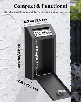Uniclife locking mailbox top slot enables easy drop-off with secure access.