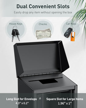 Uniclife metal suggestion box with lock keeps feedback private and safe.