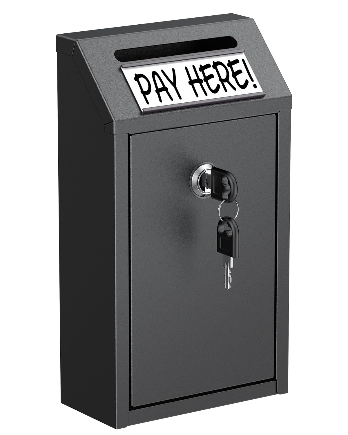 Uniclife money box front view showing secure lock and compact footprint.