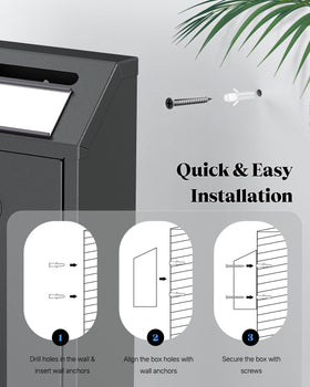 Uniclife outdoor-ready donation box demonstrates rugged weather-ready design.