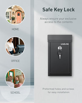 Uniclife secure key-lock protects contents when placed near entryways.
