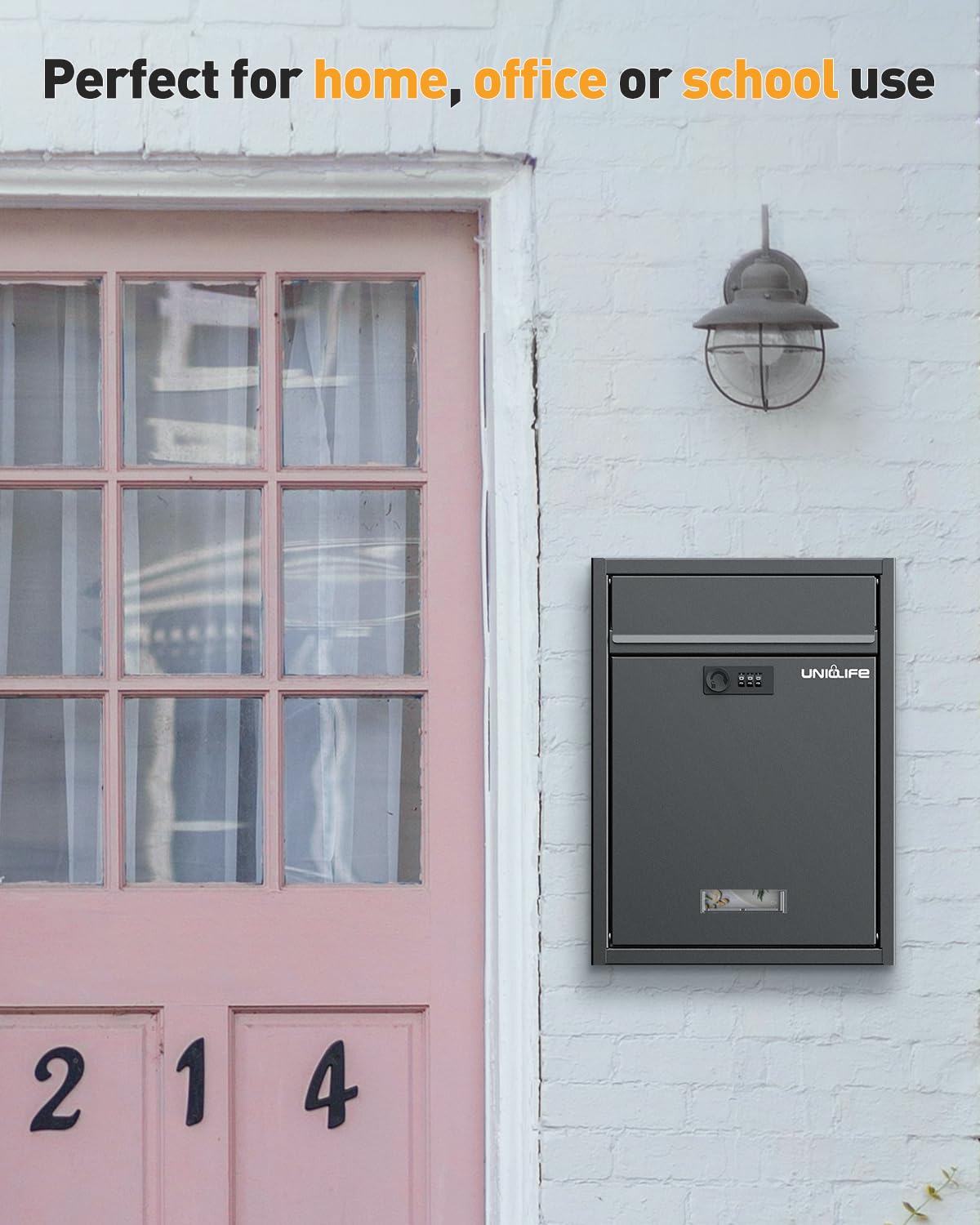Uniclife outdoor installation shown on a wall for exterior use