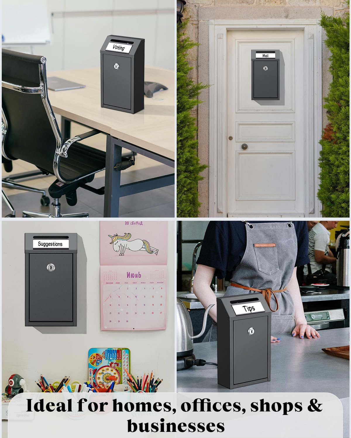 Uniclife wall-mount option saves counter space and keeps items organized.