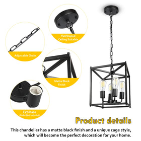 Unicozin adjustable-chain lantern adapts to flat or sloped ceilings