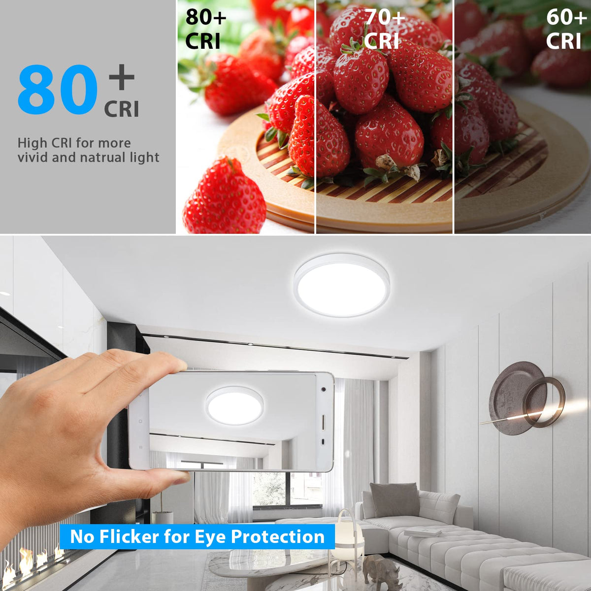 Unicozin bedroom and dining room ambiance with soft panel lighting