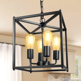 Unicozin black metal cage pendant adds rustic elegance to kitchen spaces