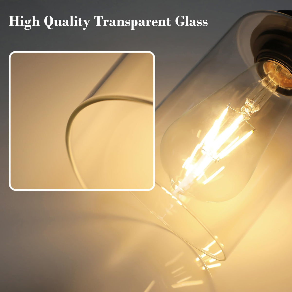 Unicozin black wall lamp with clear glass for elegant living room lighting