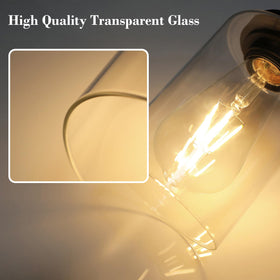 Unicozin black wall lamp with clear glass for elegant living room lighting